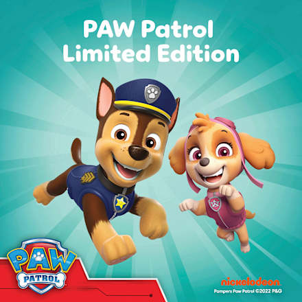 Babybroekjes Baby Dry Maat 4 Maxi (9-15 kg) Limited Edition Paw Patrol, maandelijkse doos, 180 stuks