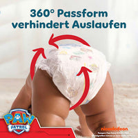 Babybroekjes Baby Dry Maat 4 Maxi (9-15 kg) Limited Edition Paw Patrol, maandelijkse doos, 180 stuks