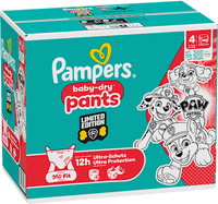 Babybroekjes Baby Dry Maat 4 Maxi (9-15 kg) Limited Edition Paw Patrol, maandelijkse doos, 180 stuks