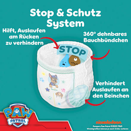 Babybroekjes Baby Dry Maat 4 Maxi (9-15 kg) Limited Edition Paw Patrol, maandelijkse doos, 180 stuks
