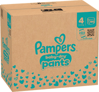 Babybroekjes Baby Dry Maat 4 Maxi (9-15 kg), maandelijkse doos, 180 stuks