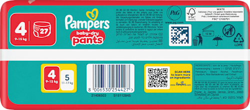 Baby Pants Baby Dry Gr. 4 Maxi (9-15 kg), 27 St