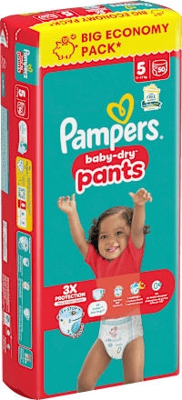 Babybroekjes Baby Dry Maat 5 Junior (11-17 kg) Grote verpakking, 50 stuks