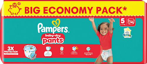 Babybroekjes Baby Dry Maat 5 Junior (11-17 kg) Grote verpakking, 50 stuks
