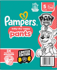 Babybroekjes Baby Dry Maat 5 Junior (11-17 kg) Limited Edition Paw Patrol, maandelijkse doos, 160 stuks