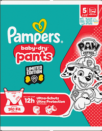 Babybroekjes Baby Dry Maat 5 Junior (11-17 kg) Limited Edition Paw Patrol, maandelijkse doos, 160 stuks