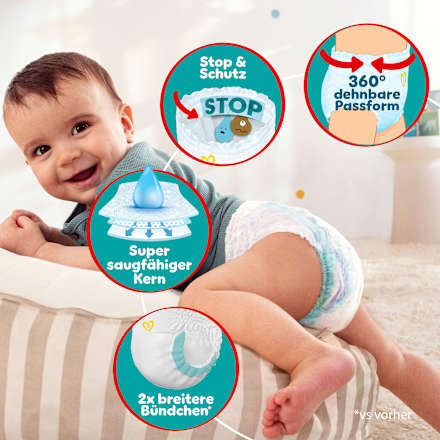 Babybroekjes Baby Dry maat 5 Junior (11-17 kg), maandelijkse doos, 160 stuks