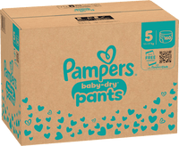 Babybroekjes Baby Dry maat 5 Junior (11-17 kg), maandelijkse doos, 160 stuks