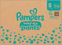 Babybroekjes Baby Dry maat 5 Junior (11-17 kg), maandelijkse doos, 160 stuks