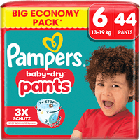 Babybroekjes Baby Dry Maat 6 Extra Groot (13-19 kg) Grote verpakking, 44 stuks