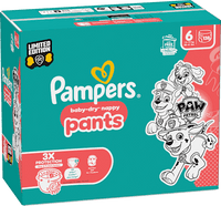 Babybroekjes Baby Dry Maat 6 Extra Groot (13-19 kg) Limited Edition Paw Patrol, maandelijkse doos, 138 stuks
