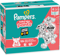 Babybroekjes Baby Dry Maat 6 Extra Groot (13-19 kg) Limited Edition Paw Patrol, maandelijkse doos, 138 stuks
