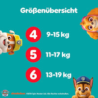 Babybroekjes Baby Dry Maat 6 Extra Groot (13-19 kg) Limited Edition Paw Patrol, maandelijkse doos, 138 stuks