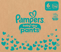 Babybroekjes Baby Dry Maat 6 Extra Groot (13-19 kg), maandelijkse doos, 138 stuks