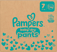 Babybroekjes Baby Dry maat 7 extra groot (15+ kg), maandelijkse doos, 126 stuks