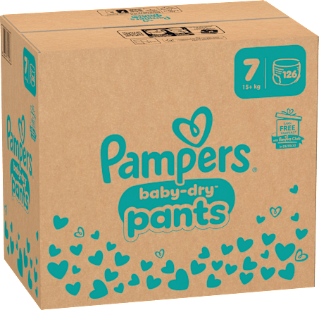Babybroekjes Baby Dry maat 7 extra groot (15+ kg), maandelijkse doos, 126 stuks