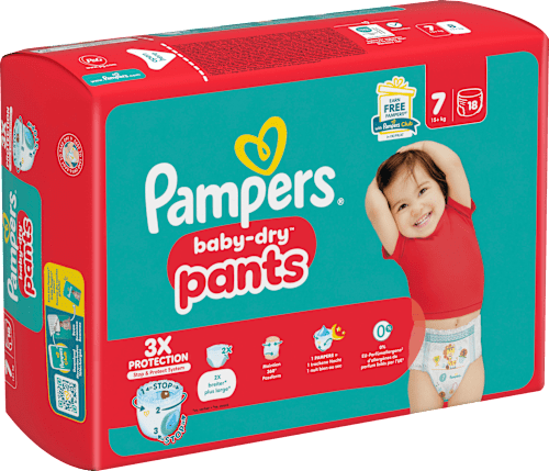 Babybroekjes Baby Dry Maat 7 XL (15+ kg), 18 stuks