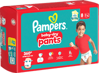 Babybroekjes Baby Dry Maat 8 Extra Groot (17+ kg), 16 stuks