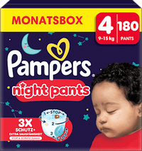 Baby Pants night Baby Dry Gr. 4 (9-15 kg), Monatsbox, 180 St Pampers