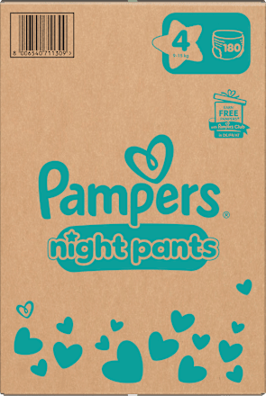 Baby Pants night Baby Dry Gr. 4 (9-15 kg), Monatsbox, 180 St Pampers