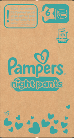 Baby Pants Night Baby Dry maat 6 (13+ kg), maandelijkse doos, 138 stuks