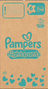 Baby Pants Night Baby Dry maat 6 (13+ kg), maandelijkse doos, 138 stuks