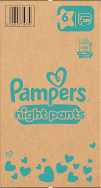 Baby Pants Night Baby Dry maat 6 (13+ kg), maandelijkse doos, 138 stuks