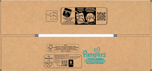 Baby Pants Night Baby Dry maat 6 (13+ kg), maandelijkse doos, 138 stuks