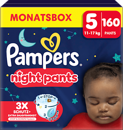 Baby Pants night Baby Pants maat 5 (12-17 kg), maandelijkse doos, 160 stuks