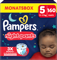 Baby Pants night Baby Pants maat 5 (12-17 kg), maandelijkse doos, 160 stuks