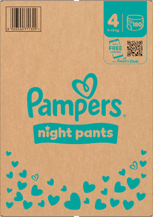Baby Pants Night Gr. 4 (9-15 kg) Monatsbox, 180 St