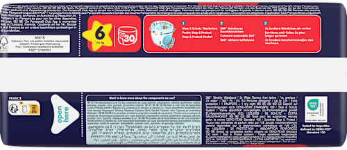 Babybroekjes nachtmaat 6 (13+ kg), 30 stuks