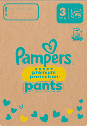 Baby Pants Premium Protection Maat 3 (6-11 kg), Maandbox, 192 stuks
