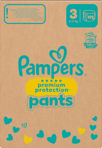 Baby Pants Premium Protection Maat 3 (6-11 kg), Maandbox, 192 stuks