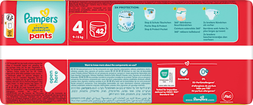 Babybroekjes Premium Bescherming Maat 4 Maxi (9-15kg), Grote Verpakking, 42 stuks