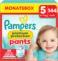 Baby Pants Premium Protection Maat 5 Junior (11-17 kg), Maandbox, 144 stuks