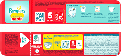 Baby Pants Premium Protection Gr.5 Junior (11-17 kg), 17 St Pampers