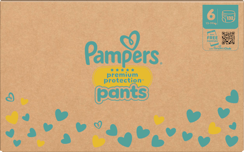 Baby Pants Premium Protection Maat 6 Extra Large (13-19 kg), maandelijkse doos, 132 stuks