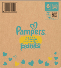 Baby Pants Premium Protection Maat 6 Extra Large (13-19 kg), maandelijkse doos, 132 stuks