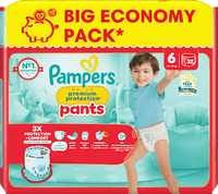 Babybroekjes Premium Bescherming Maat 6 XL (13-19kg), Grote Verpakking, 32 stuks