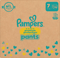 Babybroekjes Premium Protection Maat 7 Extra Groot (15+ kg), maandelijkse doos, 123 stuks