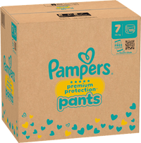 Babybroekjes Premium Protection Maat 7 Extra Groot (15+ kg), maandelijkse doos, 123 stuks