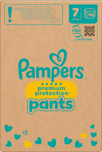 Babybroekjes Premium Protection Maat 7 Extra Groot (15+ kg), maandelijkse doos, 123 stuks