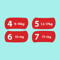 Babybroekjes Premium Protection Maat 7 Extra Groot (15+ kg), maandelijkse doos, 123 stuks