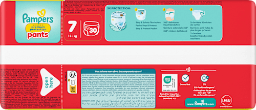 Babybroekjes Premium Bescherming Maat 7 XL (15+ kg), Grote Verpakking, 30 stuks