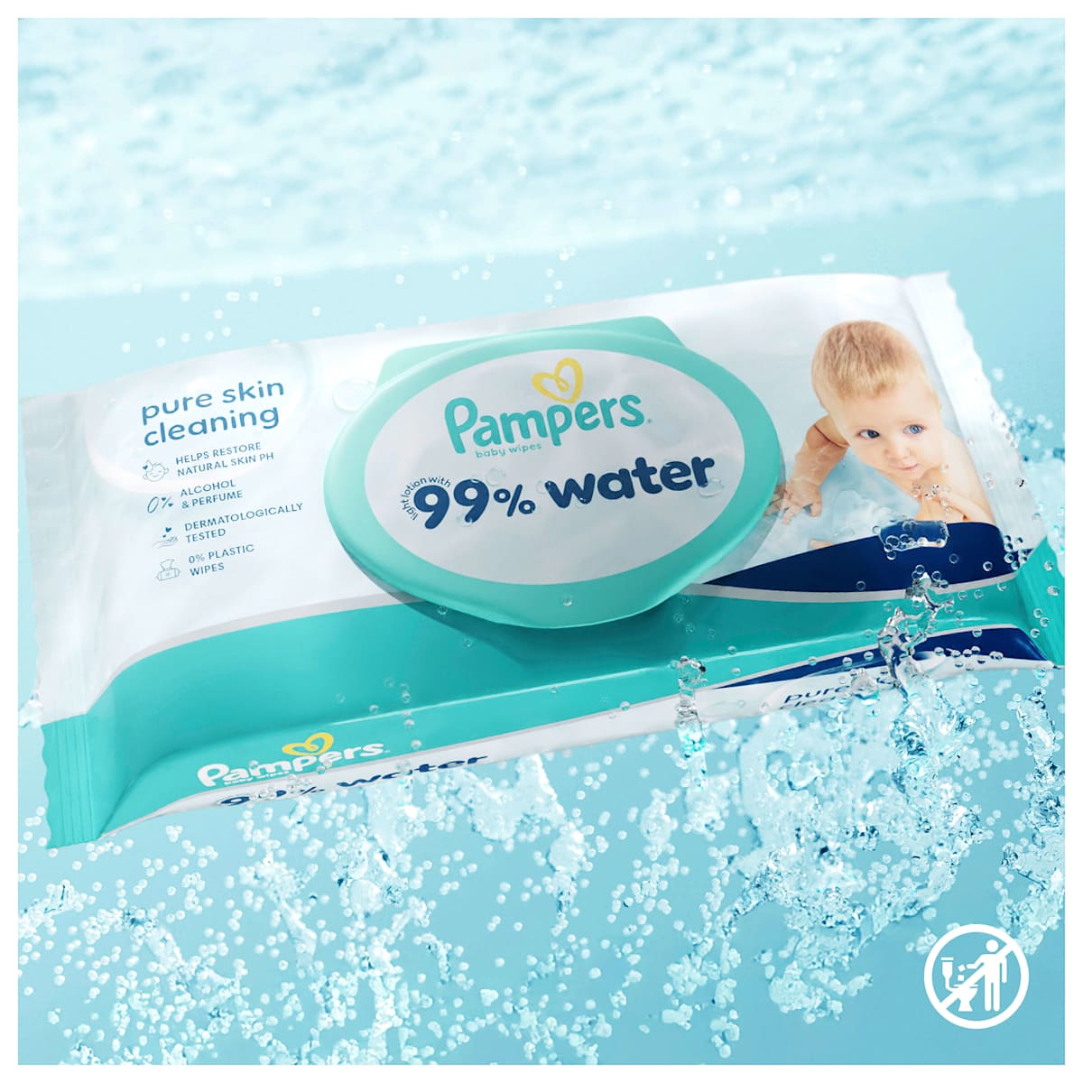 Pampers Feuchttücher 99 % Wasser (20x60 St), 1.200 St