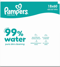 Feuchttücher 99 % water (18x60 St), 1.080 St