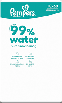 Feuchttücher 99 % water (18x60 St), 1.080 St