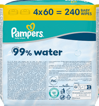 Feuchttücher 99 % water (4x60 St), 240 St