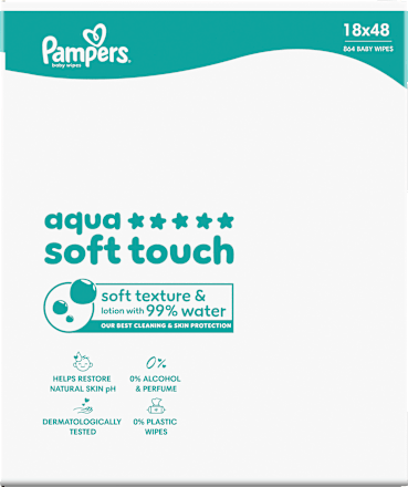 Feuchttücher aqua soft touch (18x48 St), 864 St